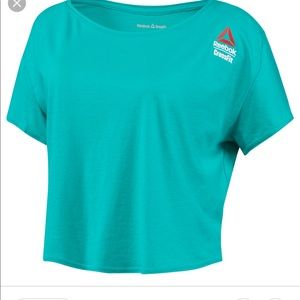 Reebok Crossfit Games teal crop top